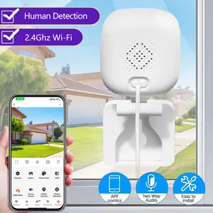 Indoor Window WiFi Camera, Stick-On Home Security Camera, Motion Detection & Alert, Two-Way Audio Communication, Dual Storage (Local+Cloud), Easy & Quick Install, App Control for Home Apartment Safety, Wifi Indoor Cameras, App Controlled Camera