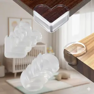 Transparent Soft Self-Adhesive Rounded Corner Guards, Non-Slip Scratch & Impact Protection for Furniture Edges, Easy Install & Remove No Residue, Multi-Use Safety Pads for Sofa Table Cabinet, Child Home Safety Corner Cushions