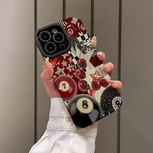 Cherry Pattern Shockproof Ultra-Thin Phone Case for iPhone 16/15/14/13/12/11/plus/pro Max, Dust-Proof and Stylish Gift Idea, Casing