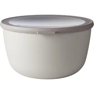 Nordic White Multi Food Storage & Serving Bowl with Transparent Lids Microwave Dishwasher Safe for Food Prep