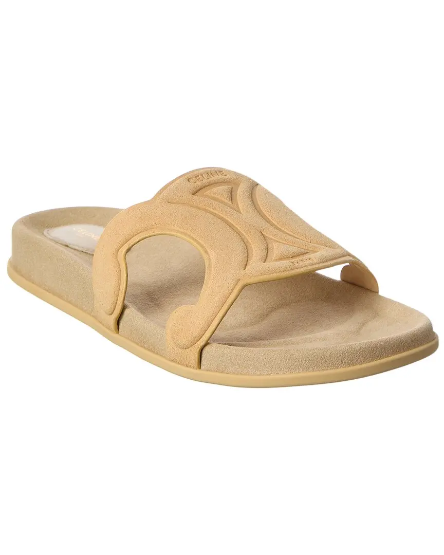 CELINE Triomphe Suede Sandal