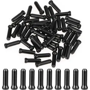 50pcs Black Bike Cable End Caps for Bicycle Brake & Shifter Inner Cable Tips