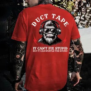Duct Tape It Can't Fix Stupid, But It Can Muffle The Sound.Monkey T-shirt