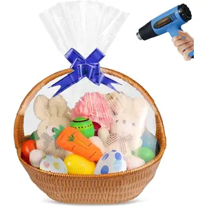 Shrink Wrap Bags for Christmas  Baskets 14x20 Inches 20 Pack Clear Cellophane PVC Heat Shrink Bags for  Wrapping Halloween Easter Valentine's Day Mother's Day