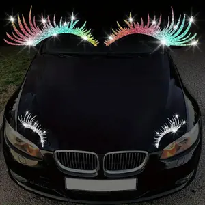 Creative Eyelashes Design Car Headlight Decorative Sticker, Waterproof & Durable Car Sticker, Self Adhesive Decal for Car Truck Lorry Exterior Decoration, Sticker for Cars, Vehicle Exterior Decoration, Universal Car Sticker
