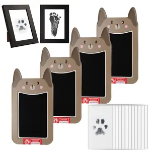 Inkless Paw Print Kit for Dogs, Cats & Babies – Dog-Shaped Clean Touch Paw Print & Nose Print Kit, Mess-Free Keepsake Gift Set with Wooden Frames – Perfect for Pet Lovers