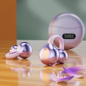 Chengruida M79 Bluetooth Open Earphones Hi-Res Audio 360° Panoramic Sound Digital Battery Display Ergonomic Comfortable for Daily Commuting Sports Fitness Office Use
