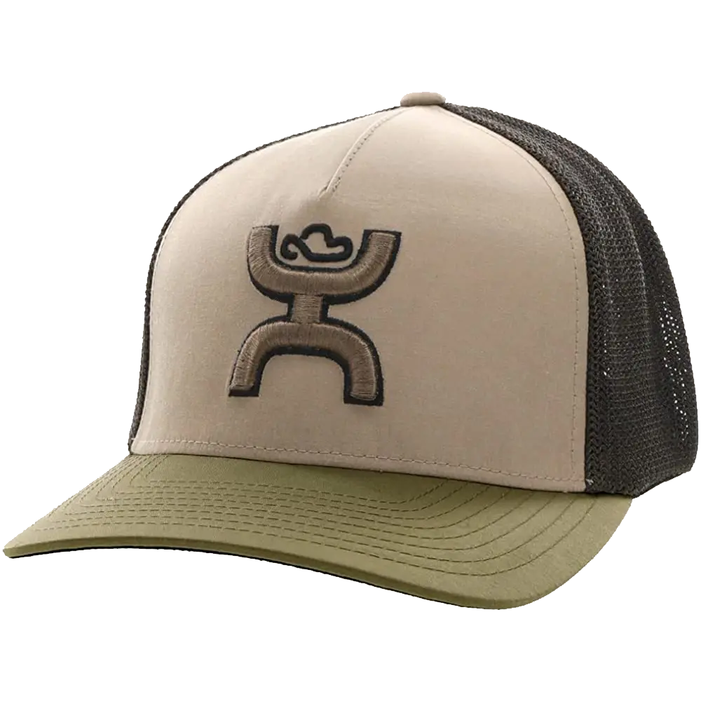 Hooey® Men's Coach 5-panel Tan & Brown Flexfit Cap 2212TNBR