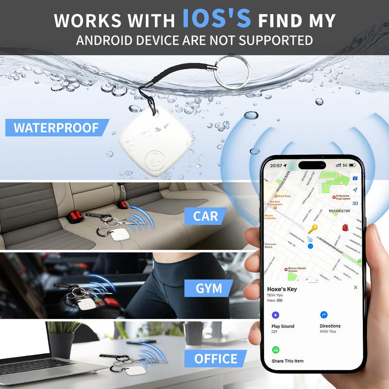 For Apple Find My Keychain No App + Bottle Opener Keychain + Drive Safely Metal Tag Three-in-one Security Gift Set for Men's Gift Bottle Opener Package Unpacking Tool Spanish Pendant Tracking Tool Love Guardian