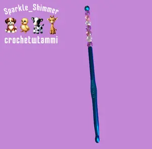 Sparkle & Shimmer 6mm Beaded Crochet Hook for Amigurumi and Crochet Projects