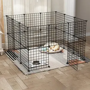 Dog Fence Indoor Free-Range Bottle Small Dog Cage Cat Cage Balcony Rabbit Barrier Small Pet Fence, Home Use Pet Containment Solution