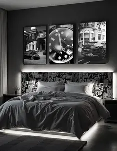 Men's Luxury Poster Set of 3 - Chic Decor for Car Lovers - Modern Supercar Home Aesthetic