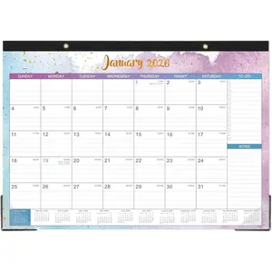 2026 Desk Calendar - Large Desk Calendar 2026, Jan. 2026 - Dec. 2026, 17" x 12", 12 Monthly Calendar 2026 with Desk Pad, To-do List & Notes for Organizing - Colorful Waterink