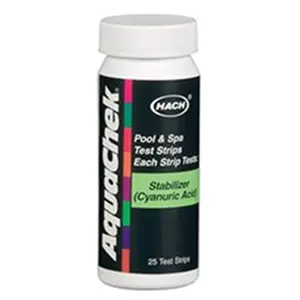 212 MAIN ETS Aquachek Cyanuric Acid Test Kit - Green, Dip 1 Sec, UV Guard, Pool Water Testing Tool for Aquatic Fitness Equipment Maintenance, Dip One Sec
