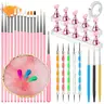 Nail Art Design Tools, Nail Stand Holder for Painting Nails, Nail Art Brushes, Nail Dotting Sculpting Gel Tool, French Tip Tool Liner Brushes, Resin Nail Art Palette, Nail Stuff for Nail Techs