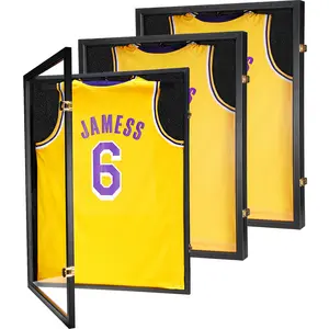 3pcs Champion's Showcase Large Wooden Shadow Box Display Case for Sports Jerseys and Memorabilia Preservation, Ideal Christmas Home Decor, Decorative Box, Christmas Decor