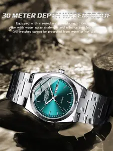 Men's Business Round Dial Analog Quartz Watch, Fashion Watch for Party, Daily Clothing Decor, Trendy All-match & Exquisite Watch for Gift with Box, Business Fashion Watches