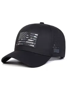 Unisex American Flag Baseball Cap, Camouflage Snapback Hat, Adjustable Sun Protection Hat, Casual Woven Fitted Design for Spring & Fall Outdoor Activities
