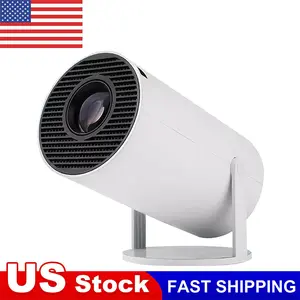 Mini Projector, HY300 PRO Portable Projector, Support 4K 1080P with Dual-Band WIFI6 5G Wireless 5.2 Bluetooth Android 11, 180° Rotatable, Auto Keystone Correction, 35"-130" Screen Video Projector Father's Day gift, TikTokShopBlackFriday