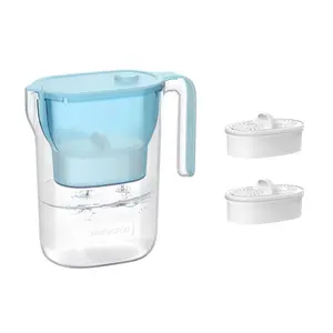 200 Gallon NSF Certified 7-Cup Blue Water Filter Pitcher Reduces PFOA PFA Chlorine with 2 Filters