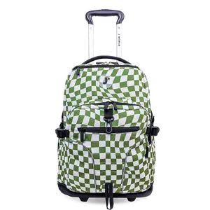 Lunar Multi-Purpose Laptop Rolling Backpack (19.5 Inch) in Matcha Checkers