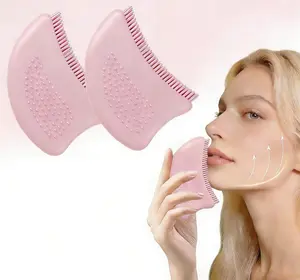 Fan & Flat Style Face Lifting Massage Brush Facial Contouratic Brushes for Eye & Neck Care with Concealer, Dropshipping