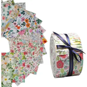 Jelly Rolls for Quilting 2.5 Inch Clearance Precut Floral Roll Quilting Patchwork Roll 42Pcs -