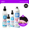 EBIN Sports Edition Adhesive Spray + Melt Spray + Skin Protector + Remover Bundle With FREE Melting Band | Maximum Hold, Water Resistant, Rosemary Mint
