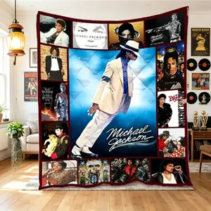 Velveteen Plush Blanket for Music Lovers, Michael Jackson Fans – Birthday, Christmas & Anniversary Gift, Soft & Cozy Throw Blanket adult and children's blankets