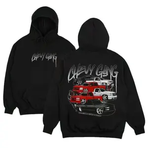 Chevrolet Chevy Gang 2 Sided Hoodie Sweatshirt, Super Car Shirt, Boyfriend Menswear Top Streetwear, Print Hoodie, Gift For Men's And Women'