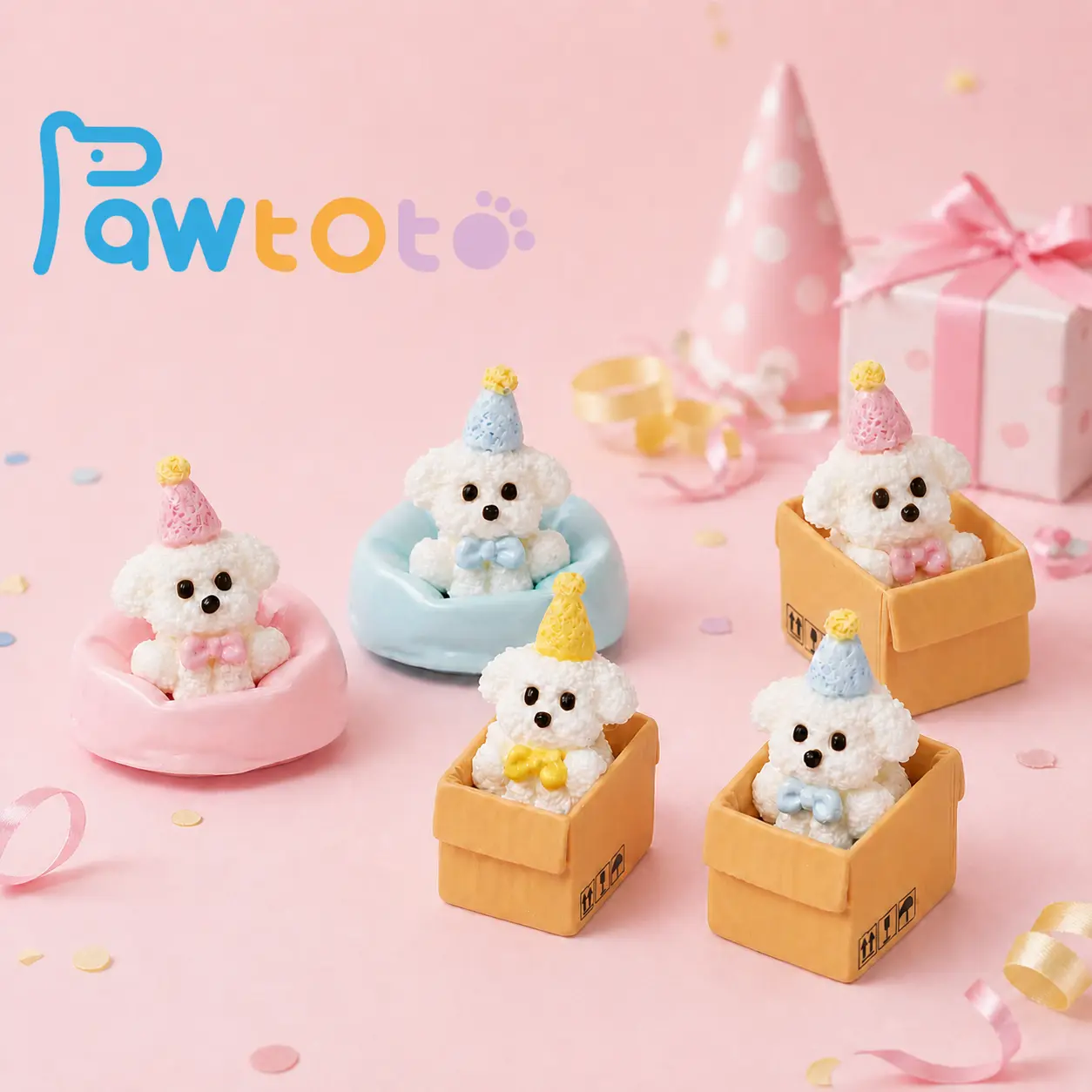 Pawtoto Mini Lovely Dog Squishy Toy Squishy Squeeze Fidget, Stress Relief Fidgeting, Giftable Packaging for 12+ Years Old #Summervibes
