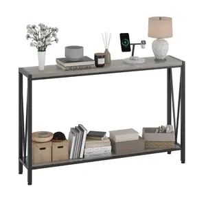 GARVEE Discover the GARVEE BCT001 Console Table: A Chic 47.2" Grey Design to Elevate Your Living Space with Modern Elegance and Practicality, Perfect for Any Home Decor Style.