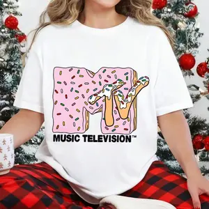 100 Percent Cotton Casual Fashion T Shirt Donut Letter M Design Summer And Spring Wear For Friends And Family Gifts