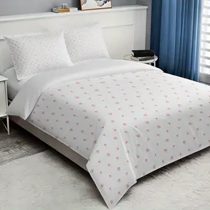 3pc Little Cherry Bedding Set, including 1 duvet cover and 2 pillowcases, is a perfect gift for friends. It is suitable for single beds and double beds, with multiple sizes available. It is ideal for bedrooms, dormitories, guest rooms and hotel apartments