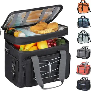 Maelstrom Portable Collapsible Soft Cooler Bag – 30/60 Cans Double-Deck Leakproof Ice Chest for Beach, Camping & Grocery