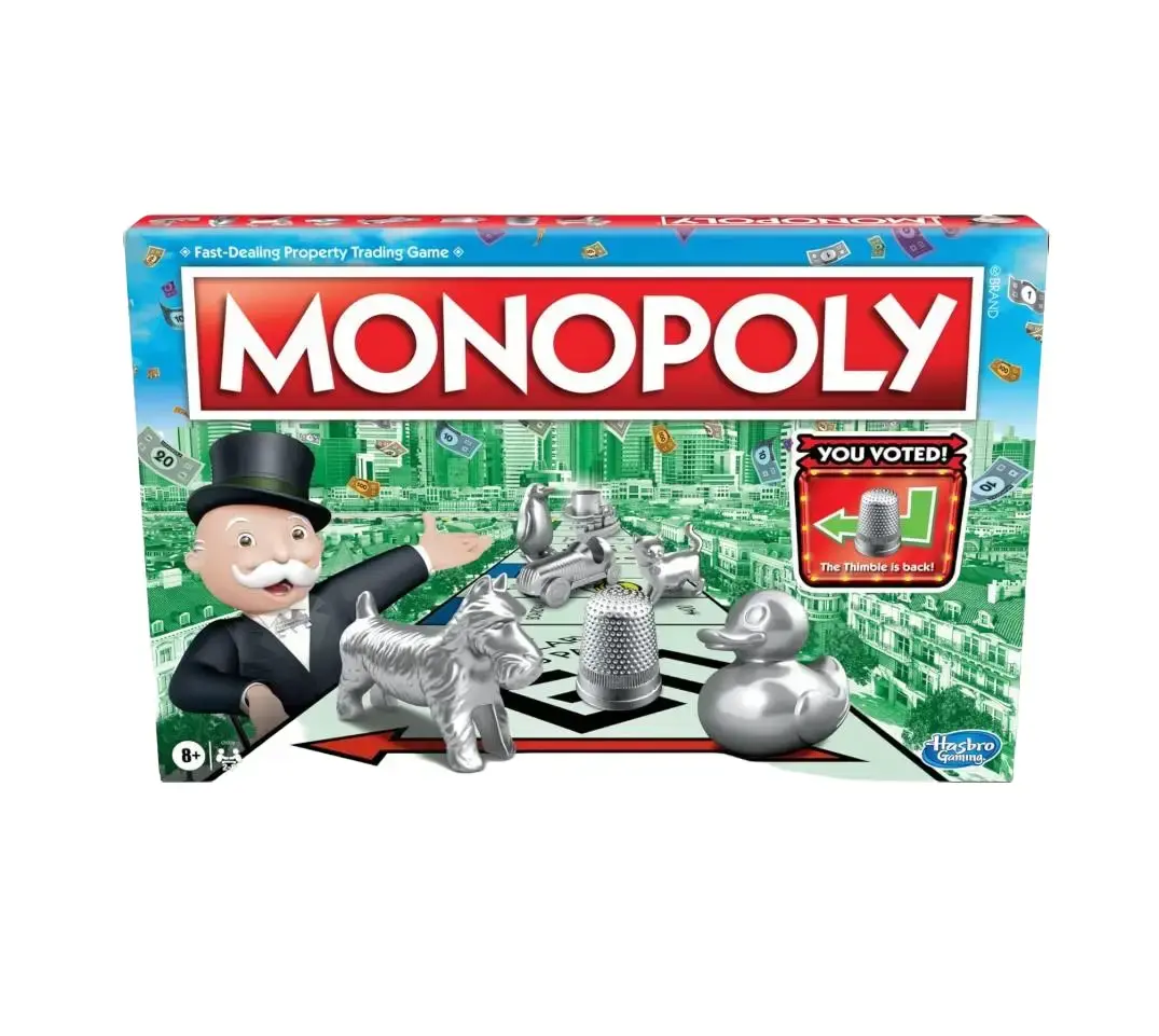 Monopoly Game, Family Board Games for 2 to 6 Players & Kids Ages 8 and Up, Includes 8 Tokens (Token Vote Edition)