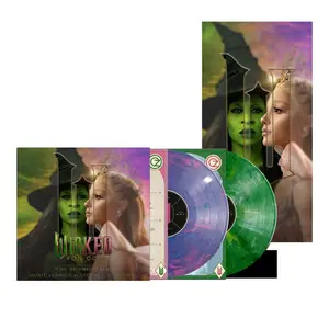 Wicked For Good Original Soundtrack Pink/Blue/Green 2x Marbled Vinyl Record