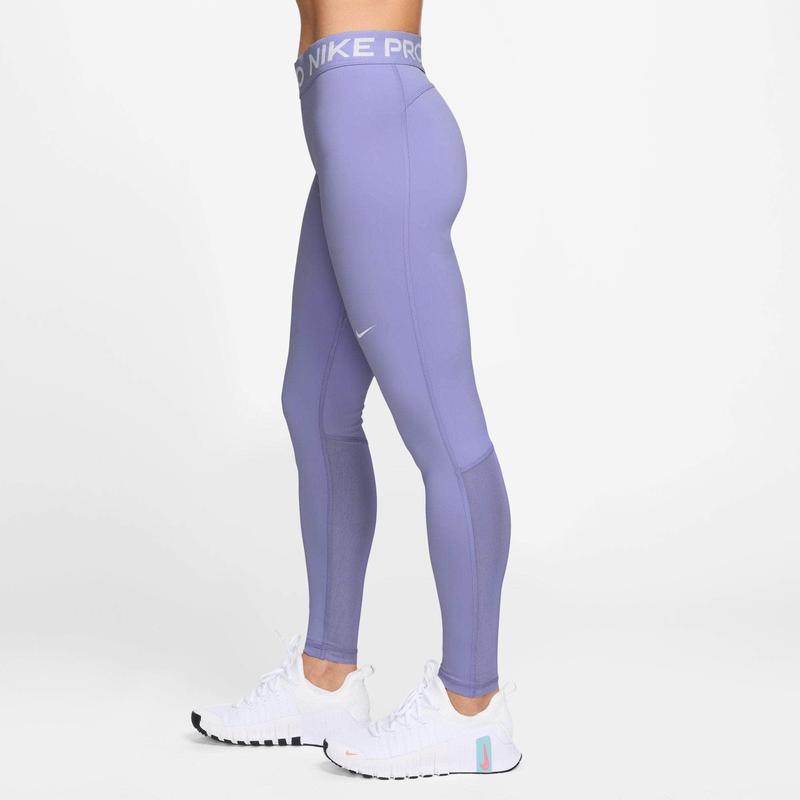 Nike Pro Mid-Rise Mesh-Paneled Leggings - Women's Tight Sports Yoga Wear