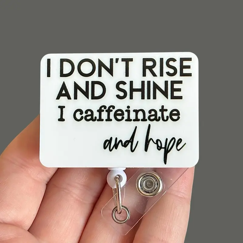Glitter My Badge Funny badge reel for nurse and hospital workers. Badge clip Badge pull - Retractable swivel clip with a 360 rotation. Great gift for coworkers. Funny badge reel