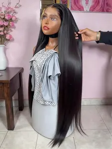 Bling Hair 34 36 Inch 180 Density Bone Straight 13X6 Hd Lace Frontal Wigs Human Hair 13X4 Transparent Lace Front Pre Plucked 360 Lace Wigs For Women