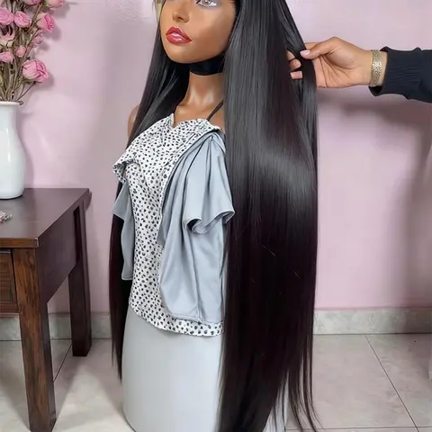 Bling Hair 34 36 Inch 180 Density Bone Straight 13X6 Hd Lace Frontal Wigs Human Hair 13X4 Transparent Lace Front Pre Plucked 360 Lace Wigs For Women #SummerVibes