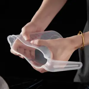 Food Grade Transparent PP Measuring Cup with Scale, Leak-Proof Flow Guide Cup, Durable Kitchen Tool for Accurate Measurements