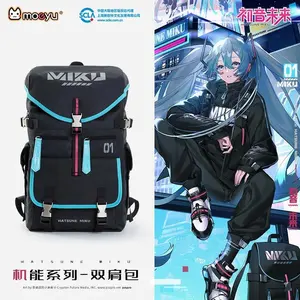 Moeyu Anime Backpack School Shoulder Bag Hatsune Miku Cosplay Men Student Laptop Travel Hiking Casual Rucksack Women‘s’Fashion