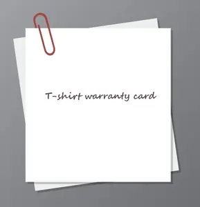 T-shirt warranty card