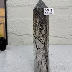 Big black tourmaline tower