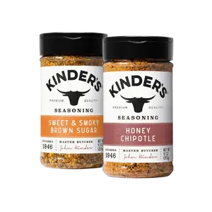 Kinder's Sweet & Smoky Duo - Honey Chipotle & Sweet & Smoky Brown Sugar Seasonings for Grilling Ribs Wings Pulled Pork & Chicken Classic BBQ Flavor