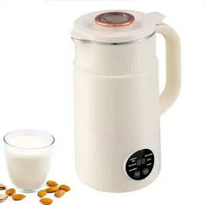 Soy Milk Maker Capable of Producing Homemade Soy Milk and Oatmeal Porridge Featuring Delayed Start/Heating/Self-Cleaning/Oven Heating Functions (Off-White).