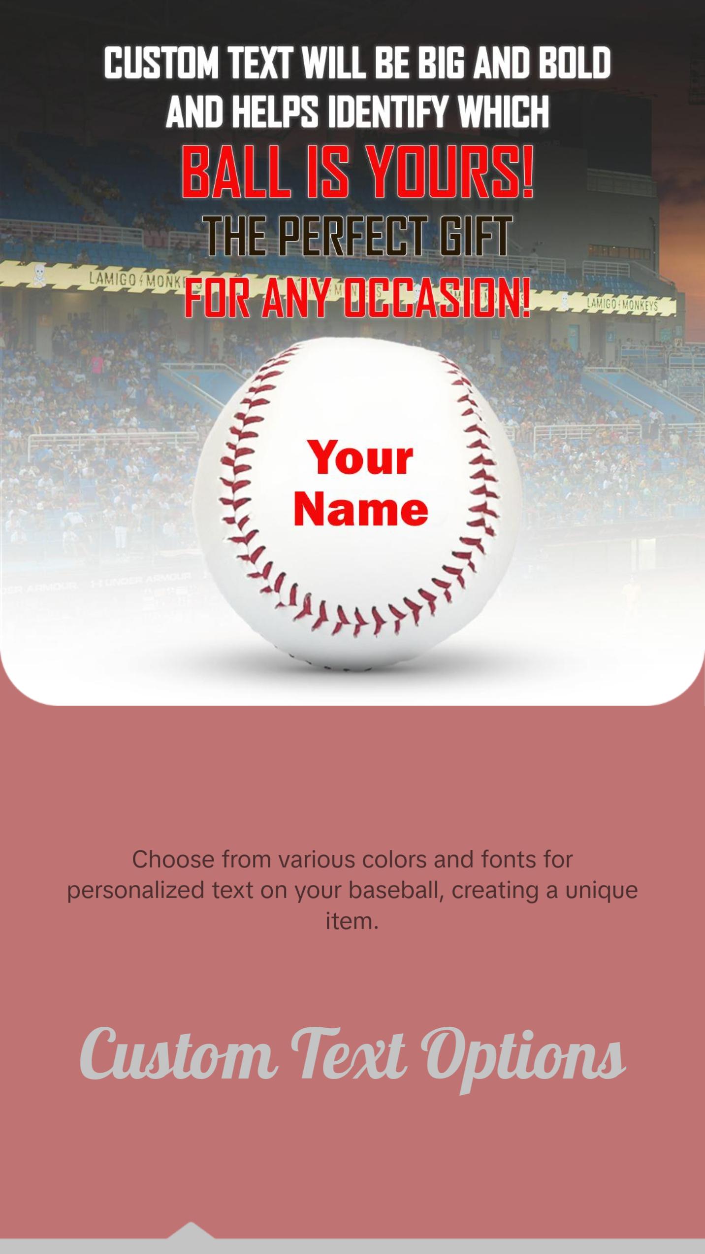 Customized Personalized Baseball, Gift or Display Baseball Customized Personalized Baseball, Gift or Display Baseball