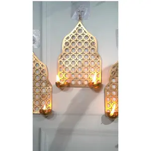 Jharokha wall hanging metal Tealight candle holder/diya
