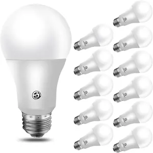 12-Pack A19 LED Bulb 100W Cool White 4000K Dimmable Light Bulbs, 13.5W 1600lm CRI80+, 15000Hrs, UL Listed
